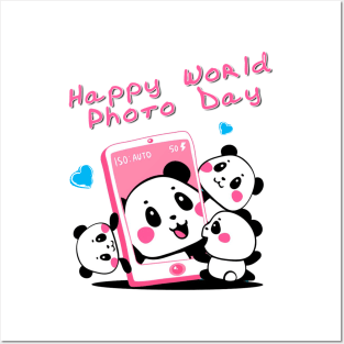 World Photo Day, Funny panda-bear Posters and Art